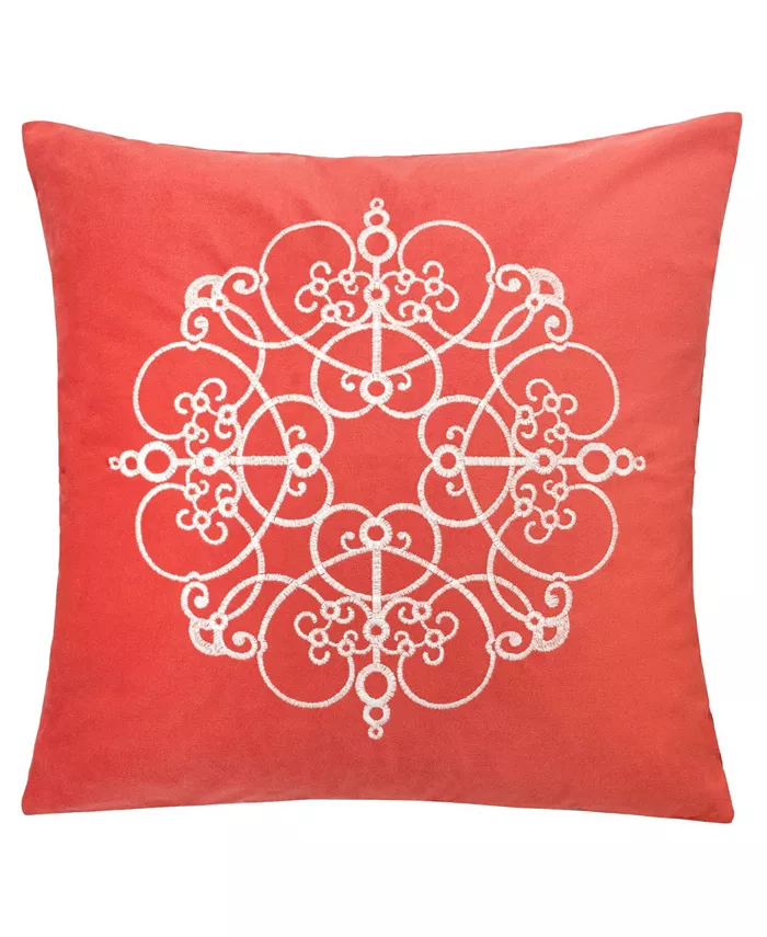 Homey Cozy Arianna Embroidery Square Decorative Throw Pillow - Intensery