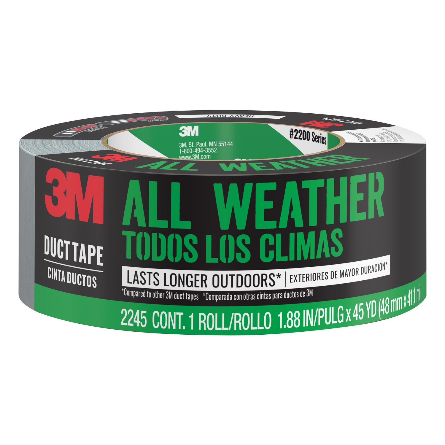 3M 2540 1.88 in. W X 40 yd L Dark Gray Duct Tape - Intensery