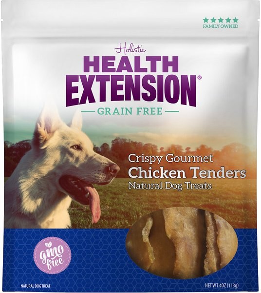 Health Extension Crispy Gourmet Chicken Tender Grain-Free Dog Treats， 4-oz - Intensery