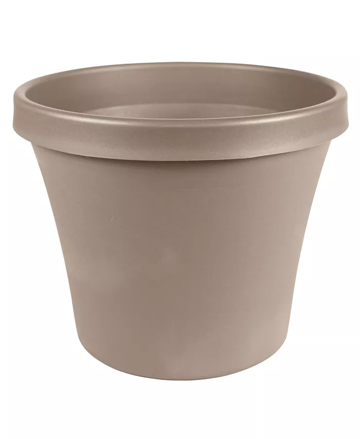 Bloem Terra Plastic Pot Planter， Pebble Stone Color， 14 inches - Intensery