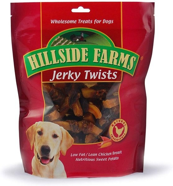 Hillside Farms Chicken and Sweet Potato Jerky Twists Dog Treats - Intensery