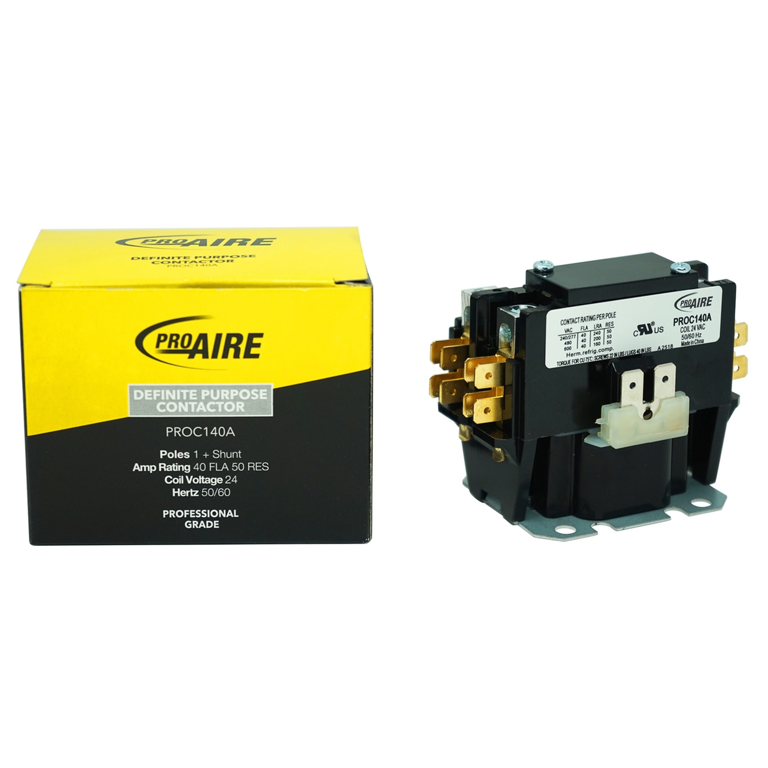 Perfect Aire 40 amps 24 coil volts 1 Pole Contactor - Intensery