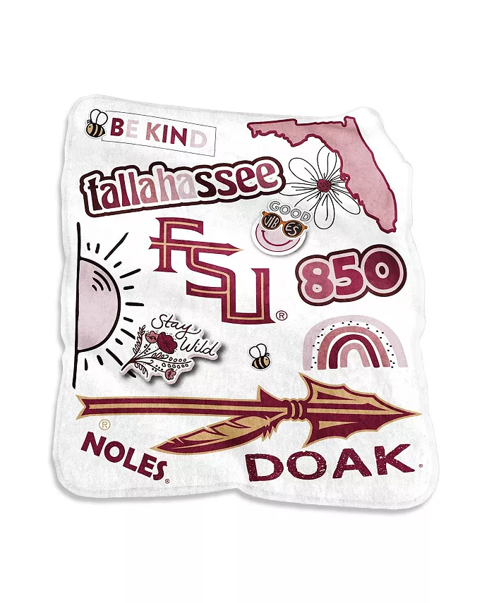 Logo Brands Florida State Seminoles 50'' x 60'' Native Raschel Plush Throw Blanket - Intensery