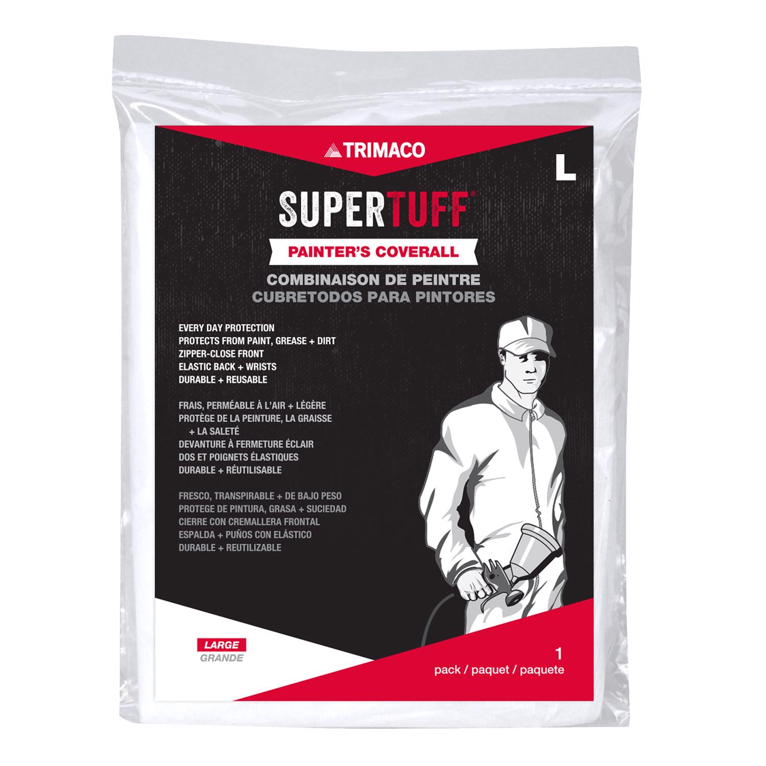 Trimaco SuperTuff Polypropylene Painter\u0027s Coveralls White L 1 pk - Intensery