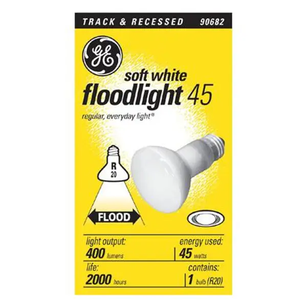 GE 45-Watt Soft White R20 Track and Recessed Floodlight - Intensery