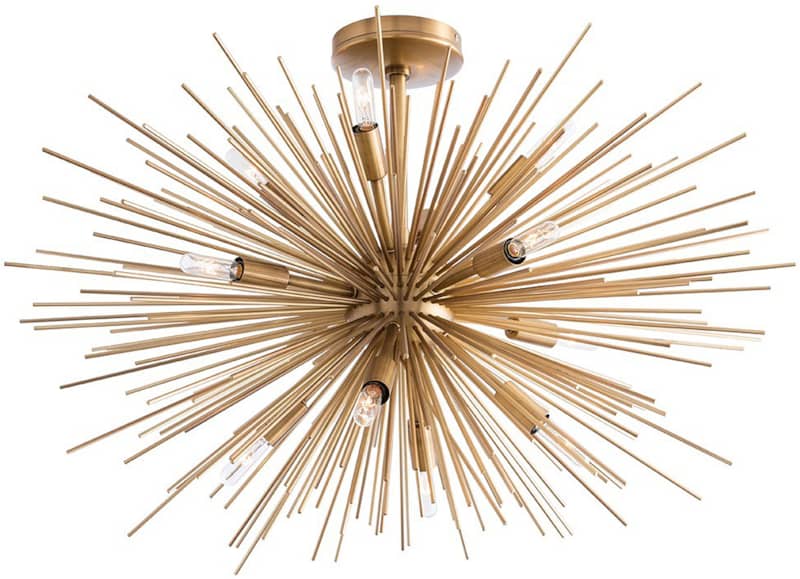 Arteriors Zanadoo Antique Brass Fixed Chandelier - Intensery