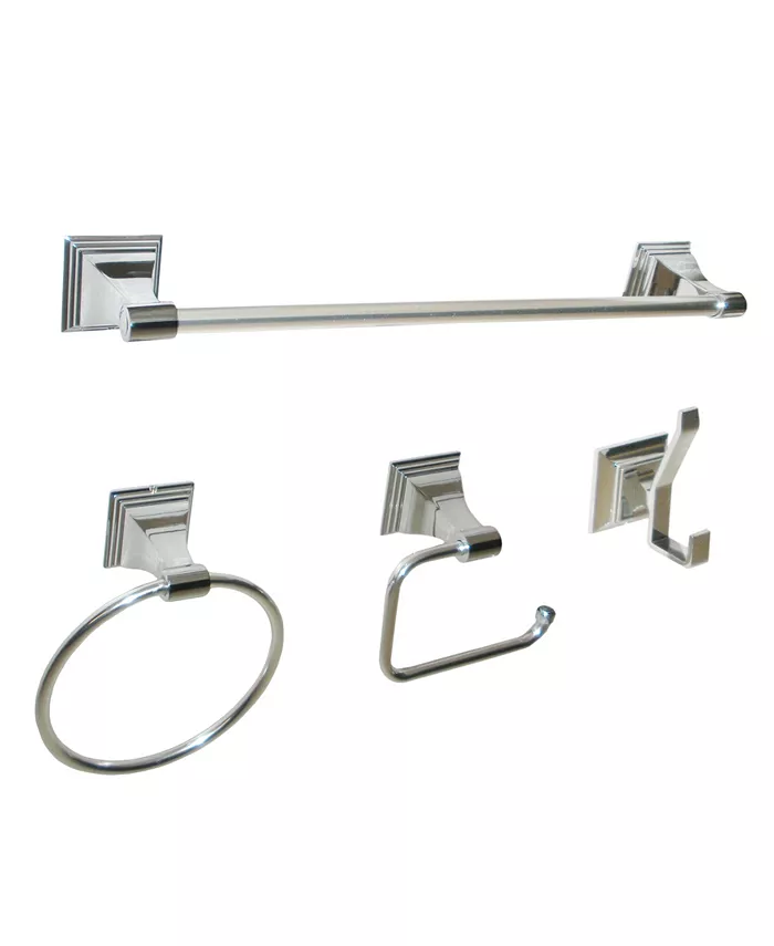 Arista Bath Products Arista Leonard 4-Pc. Set Chrome Finish - Intensery