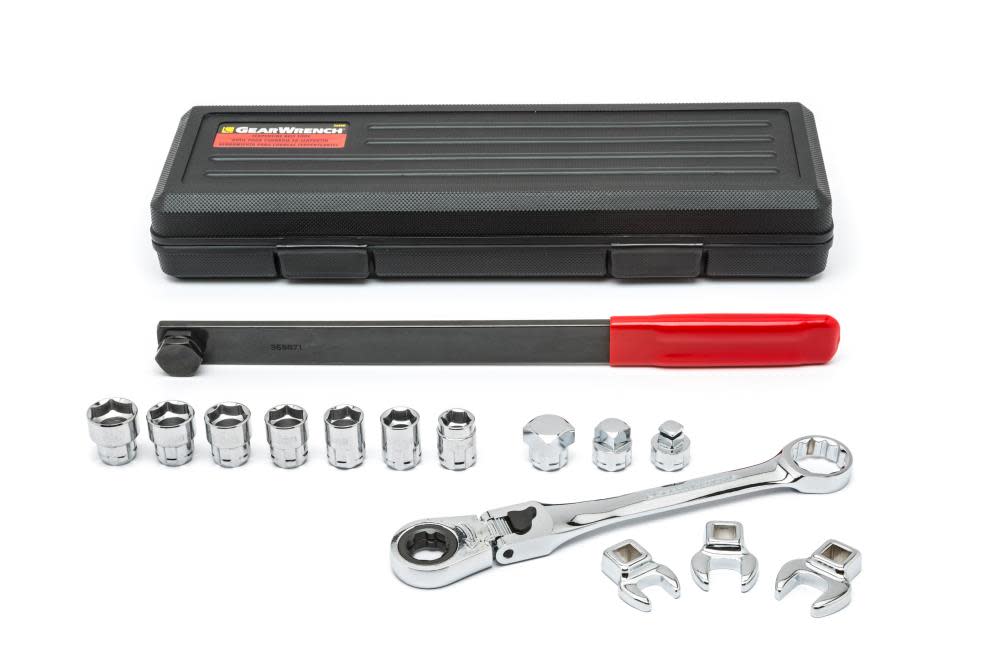 Serpentine Belt Tool Set with Locking Flex Head Ratcheting Wrench - Intensery