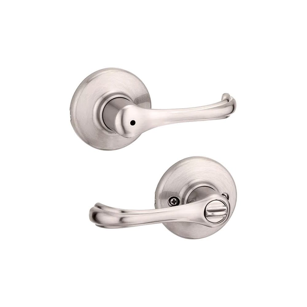 Satin Nickel Bed/Bath Dorian Privacy Door Lever - Intensery