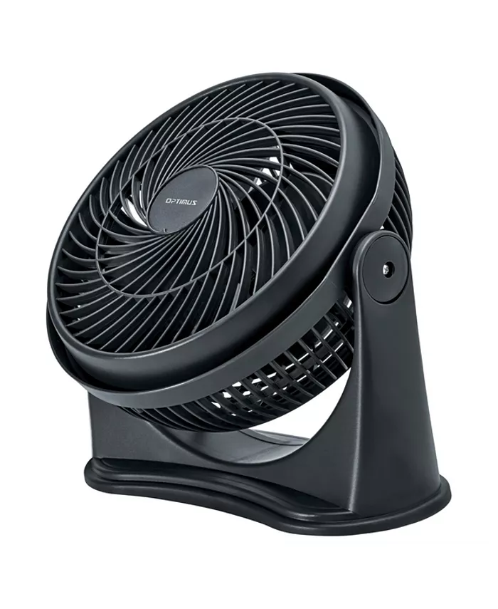 Optimus 8 Inch 15 Watt High-Performance Air Circulator Fan in Black - Intensery