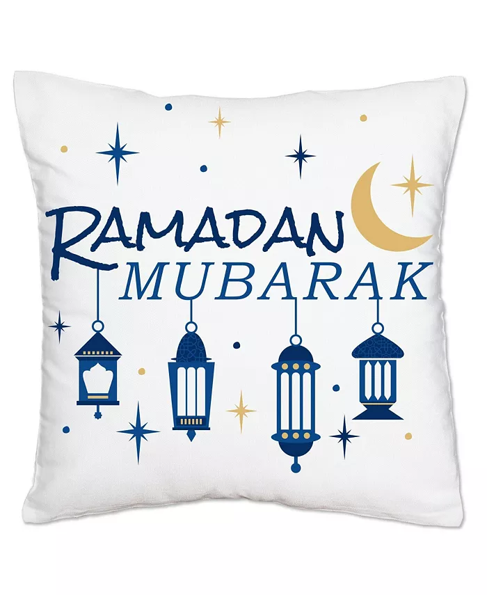 Big Dot of Happiness Ramadan - Eid Mubarak Home Decorative Cushion Case Throw Pillow Cover 16 x 16 In - Intensery