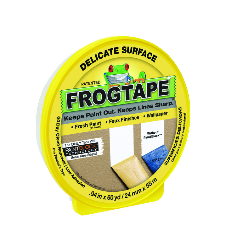 FrogTape 0.94 in. W X 60 yd L Yellow Low Strength Painter\u0027s Tape 1 pk - Intensery