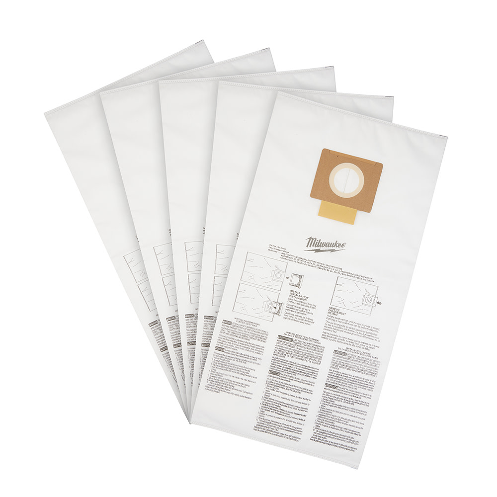Milwaukee  Fleece Dust Bags 9 Gallon 5pk - Intensery