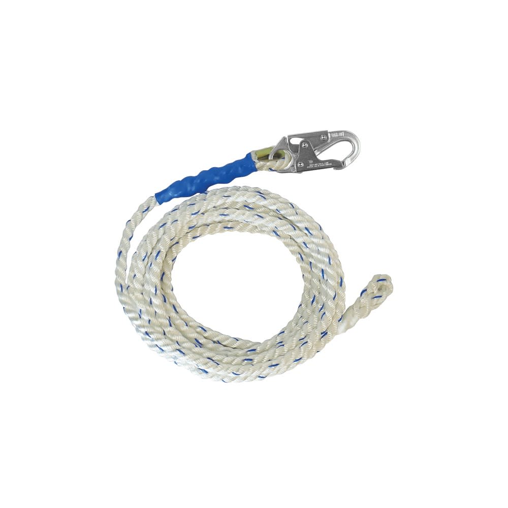 FallTech 50and#8242; Premium Polyester Blend Vertical Lifeline with Hook - Intensery