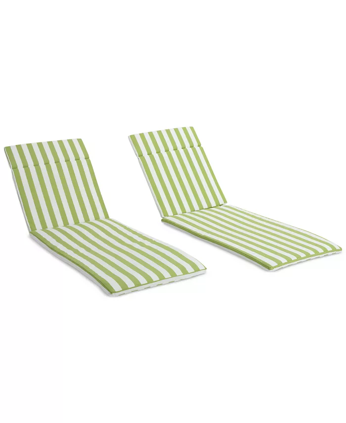 Noble House Thome Outdoor Chaise Lounge Cushion (Set Of 2) - Intensery
