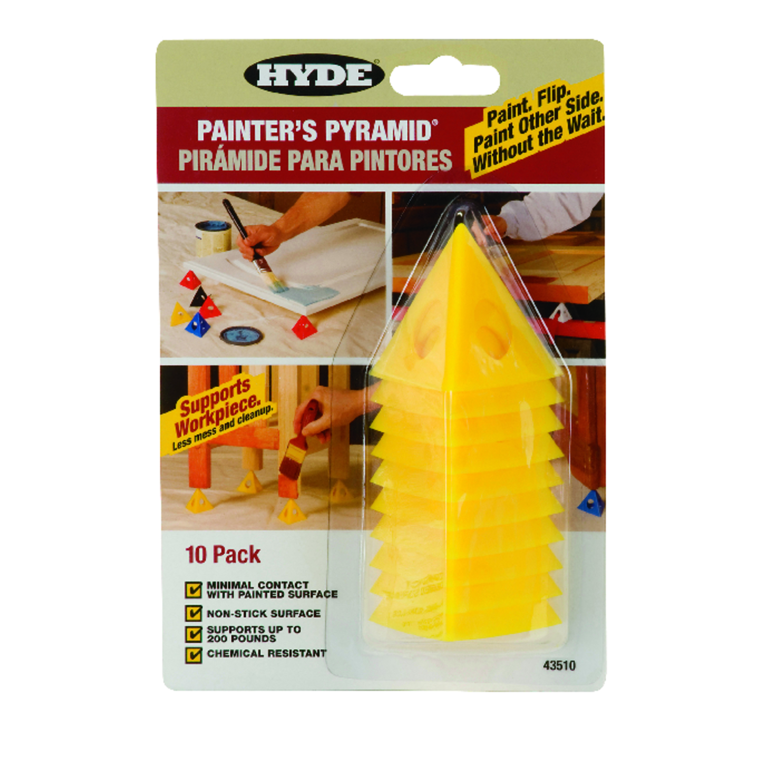 Hyde 2-1/2 in. W Yellow Plastic Painter\u0027s Pyramid Work Supports - Intensery