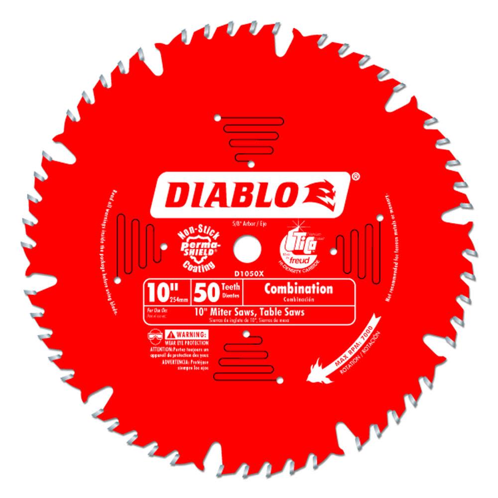 Diablo Tools 10 In. x 50 Tooth Combination Circular Saw Blade - Intensery