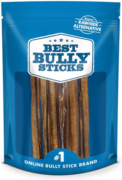 Best Bully Sticks 6-in Standard Bully Sticks Dog Treats， 6 count - Intensery