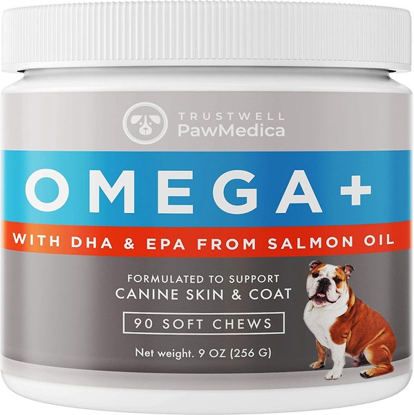 PawMedica Omega+ Fish Oil with EPA and DHA Omega 3 Dog Supplement， 90 count - Intensery
