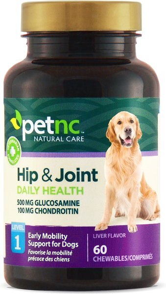 PetNC Natural Care Hip and Joint Daily Health Level 1 Chewable Tablet Dog Supplement - Intensery