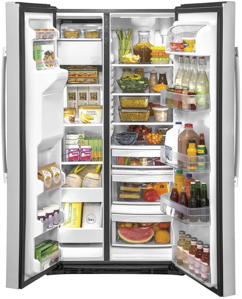 GE 25.1 Cu. Ft. Fingerprint Resistant Stainless Steel Side-By-Side Refrigerator - Intensery