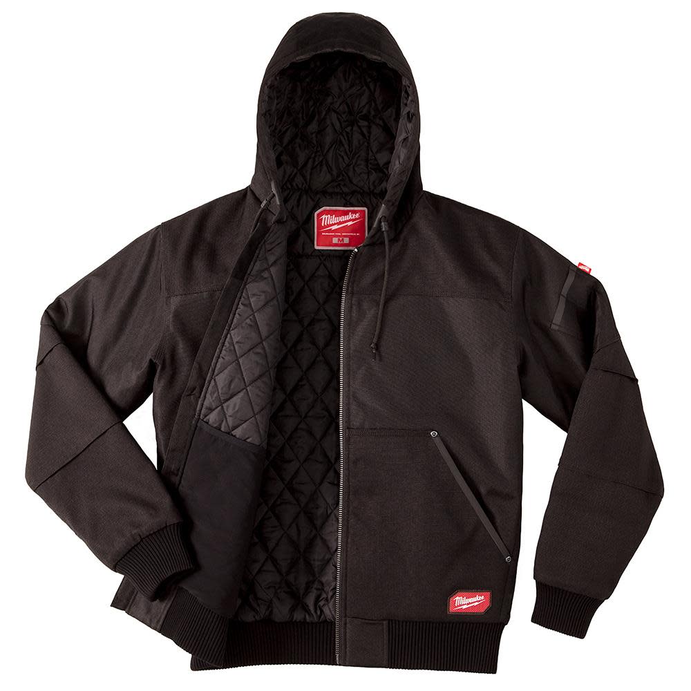GridIron™ Hooded Black JacketLarge - Intensery