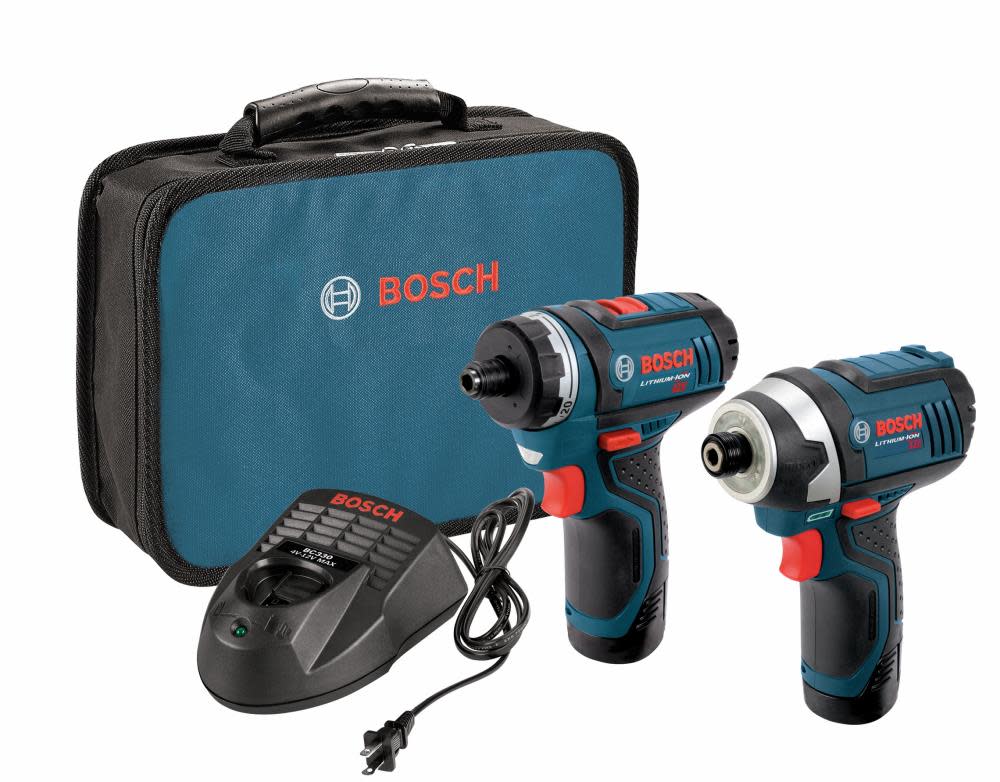 12V Max 2-Tool Combo Kit with Two-Speed Pocket Driver， Impact Driver and (2) 2.0 Ah Batteries - Intensery
