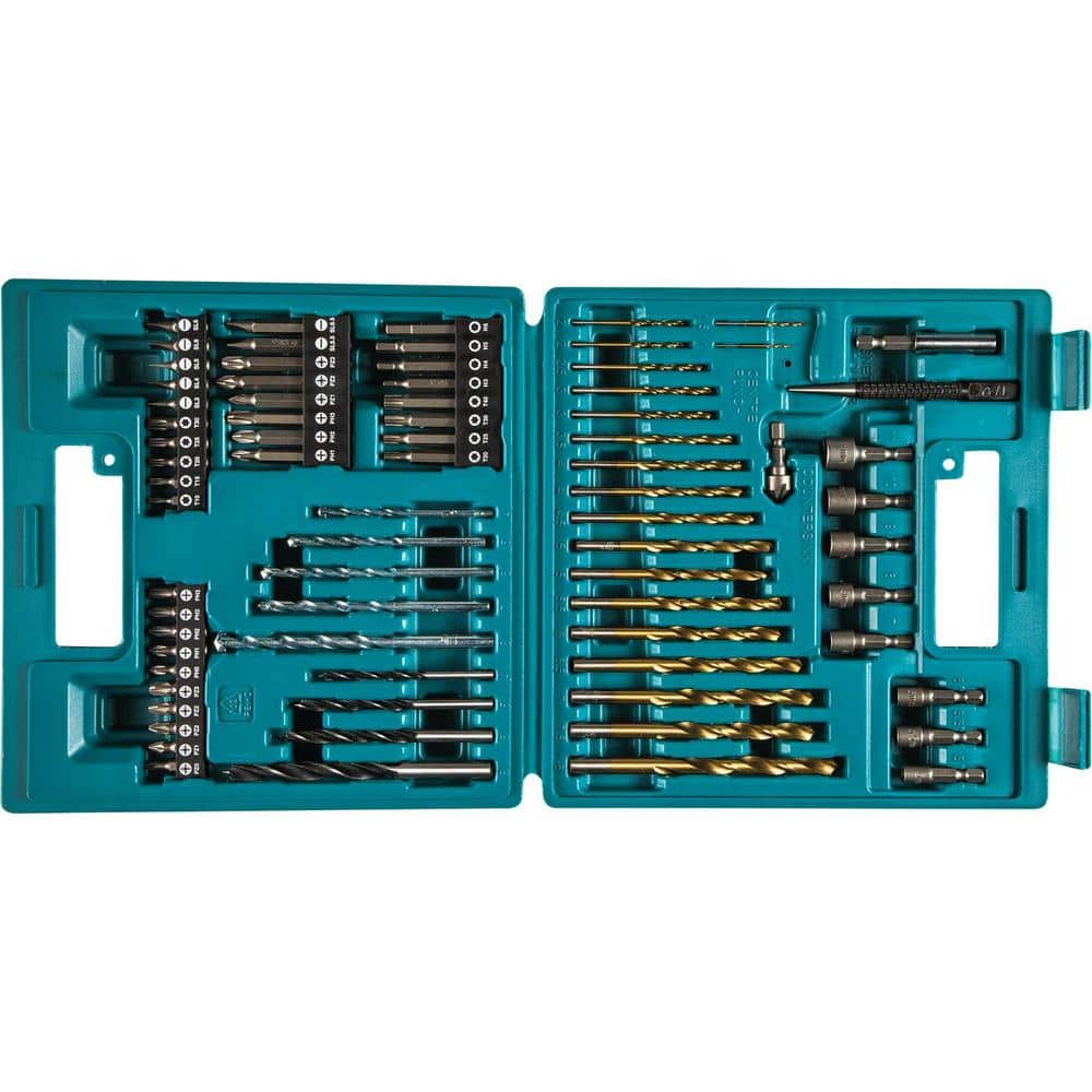 Makita Metal, Wood, Masonry, Straight Shank Metric Drill and Screw Bit Set (75-Piece) B-49373 - Intensery