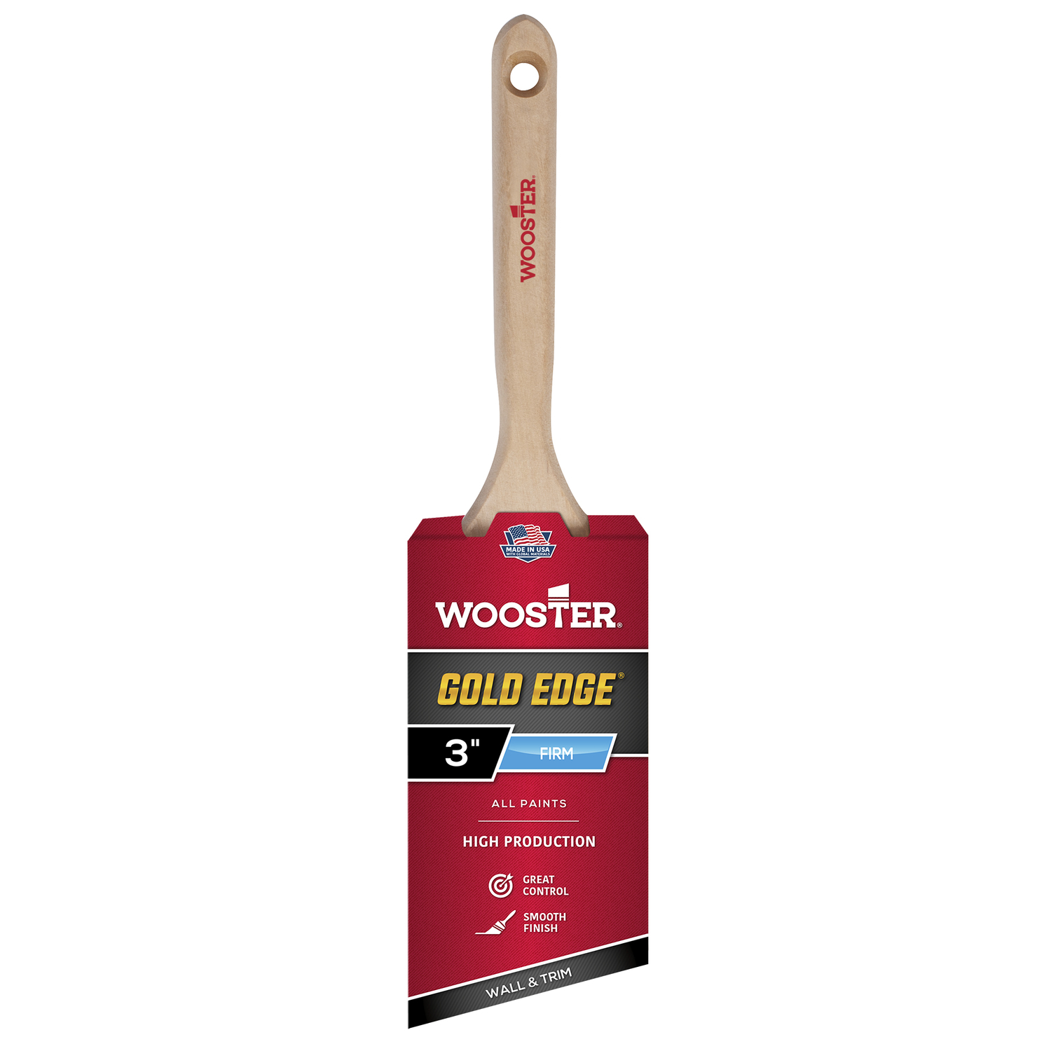 Wooster Gold Edge 3 in. Angle Paint Brush - Intensery