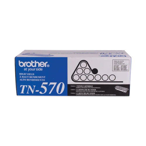 Brother TN570 High-Yield Toner， 6，700 Page-Yield， Black - Intensery