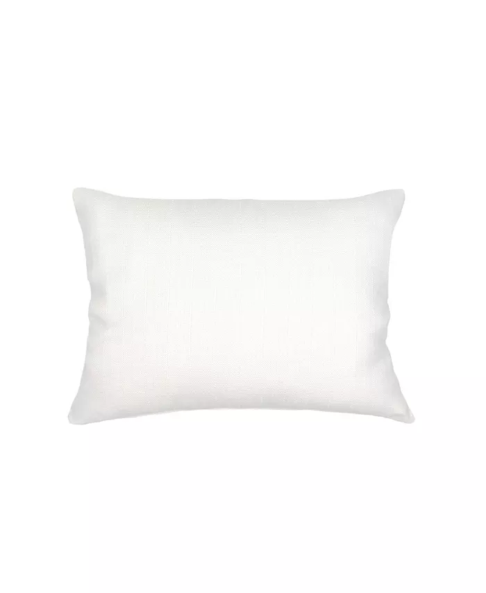 Anaya Home Summer Classic White Outdoor Lumbar Pillow - Intensery