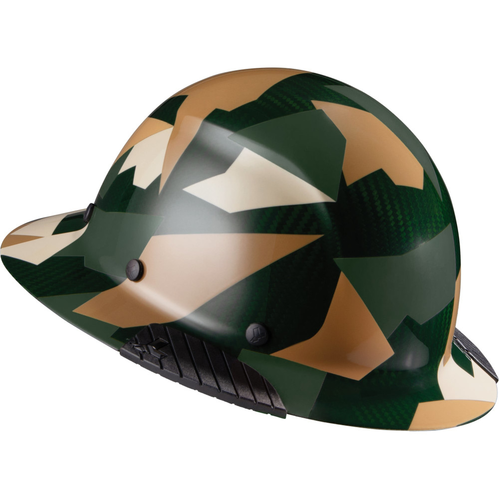 Lift Safety Hard Hat DAX Jungle Camo Carbon Fiber Full Brim - Intensery