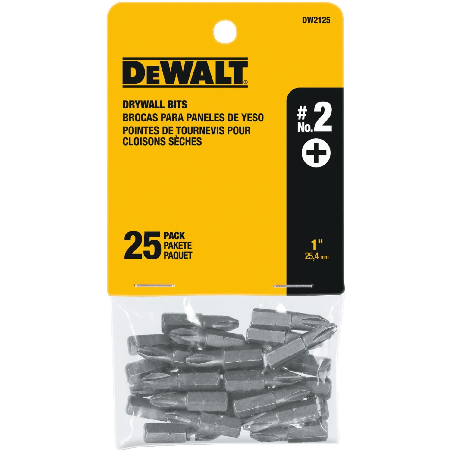 DeWalt Phillips #2 X 1 in. L Screwdriver Bit Heat-Treated Steel 25 pc - Intensery