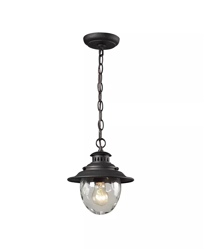Macy's 1 light outdoor pendant in Weathered Charcoal - Intensery
