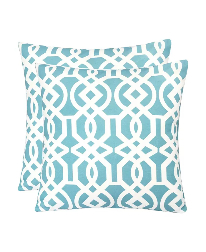 Homey Cozy Outdoor Pillow Cover， Lattice Trellis - Set of 2 - Intensery