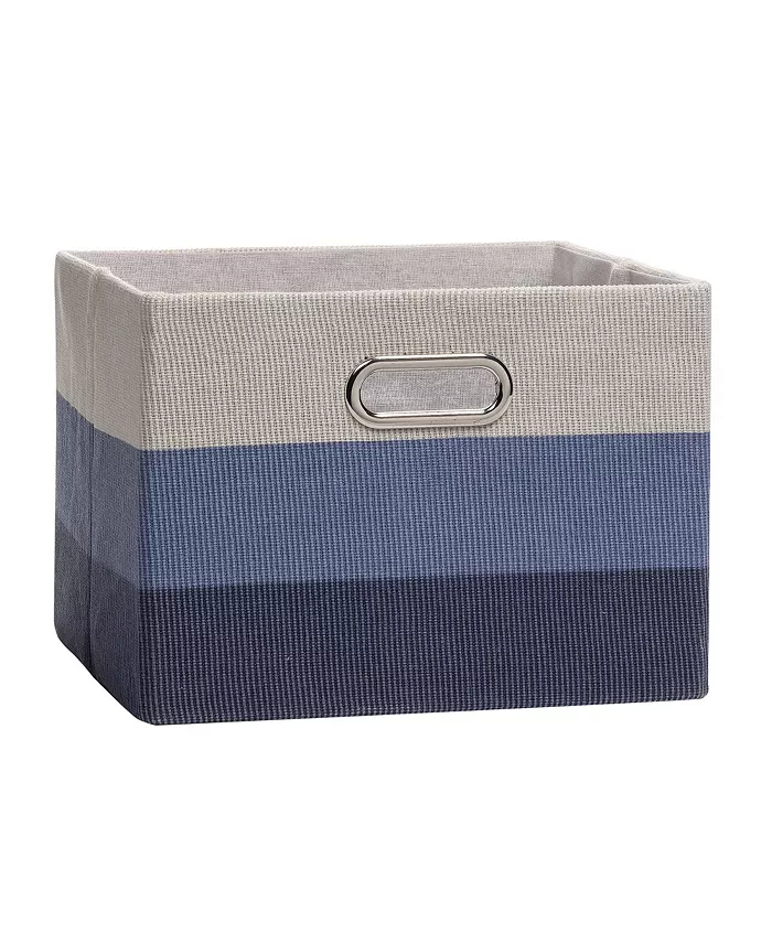 Lambs Ivy Blue Ombre Foldable Collapsible Storage Bin Basket - Intensery