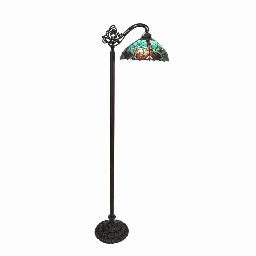Tiffany Style Victorian Design 1-light Dark Antique Bronze Floor Lamp - Intensery