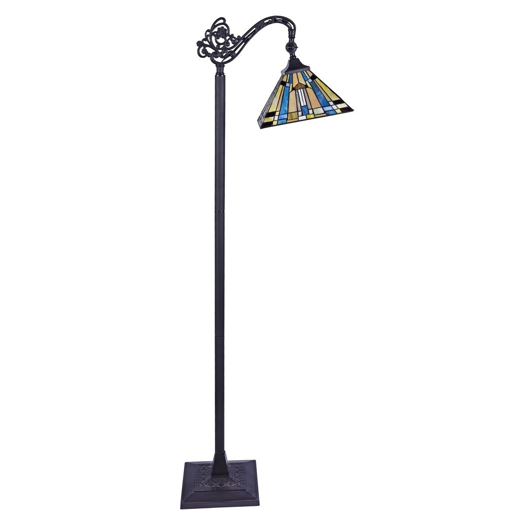 Kinsey Tiffany Style 1-light Blackish Bronze Floor Lamp - Intensery