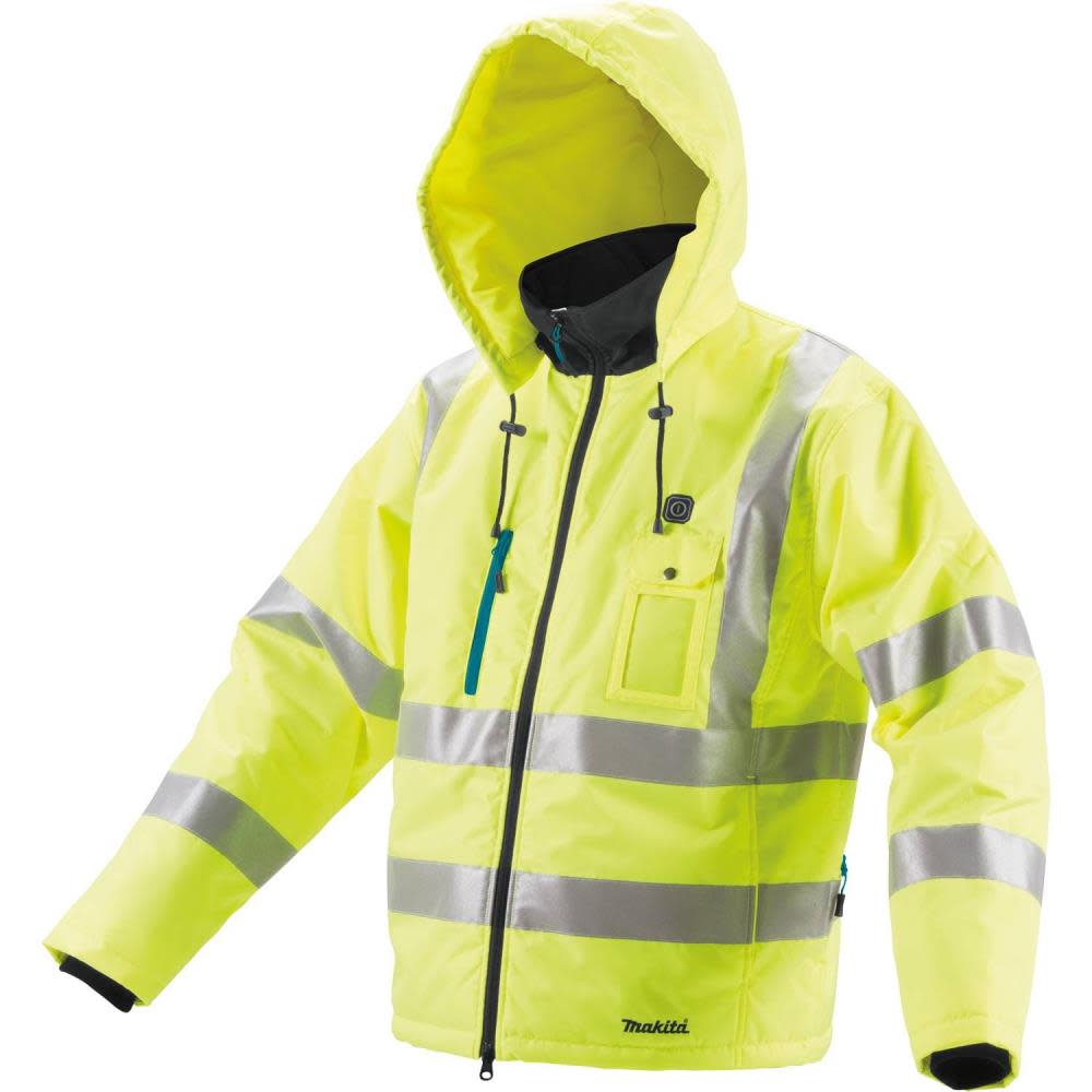 Makita 18V LXT Lithium-Ion Cordless High Visibility Heated Jacket Jacket Only (3XL) DCJ206Z3XL from Makita - Intensery