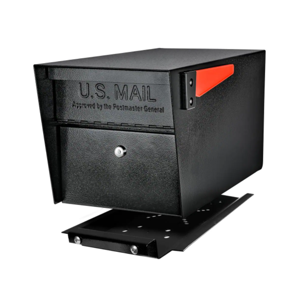 Mail Boss Mail Manager PRO Locking Post Mount Mailbox with High Security Reinforced Patented Locking System， Black - Intensery