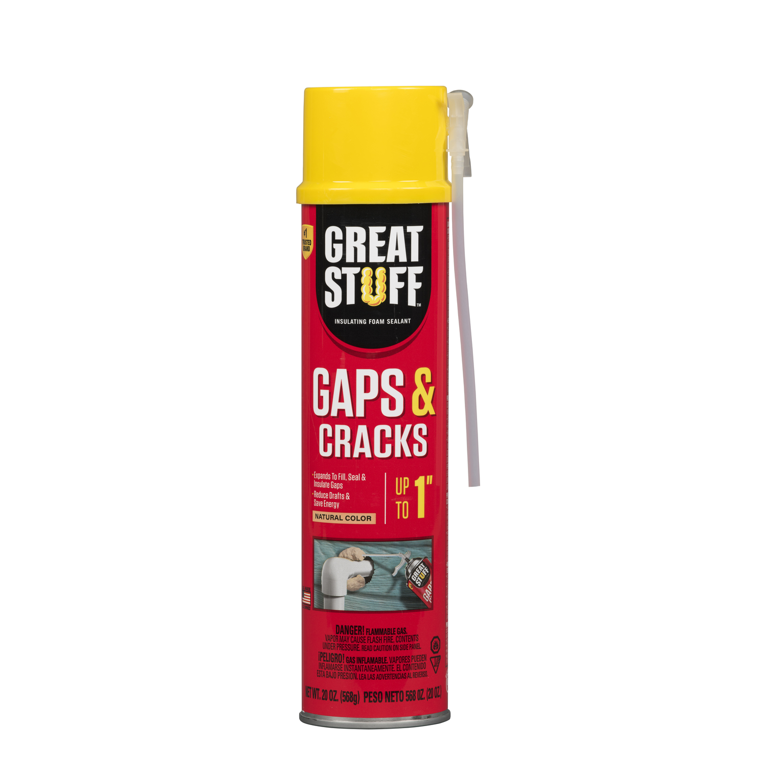 Great Stuff Gaps \u0026 Cracks Ivory Polyurethane Insulating Foam Sealant 20 oz - Intensery