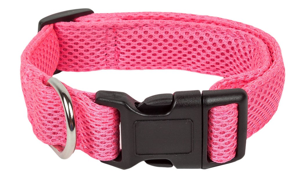 Pet Life 'Aero Mesh' 360 Degree Dual Sided Comfortable And Breathable Adjustable Mesh Dog Collar in Pink (Small) - Pet Life CL14PKSM - Intensery