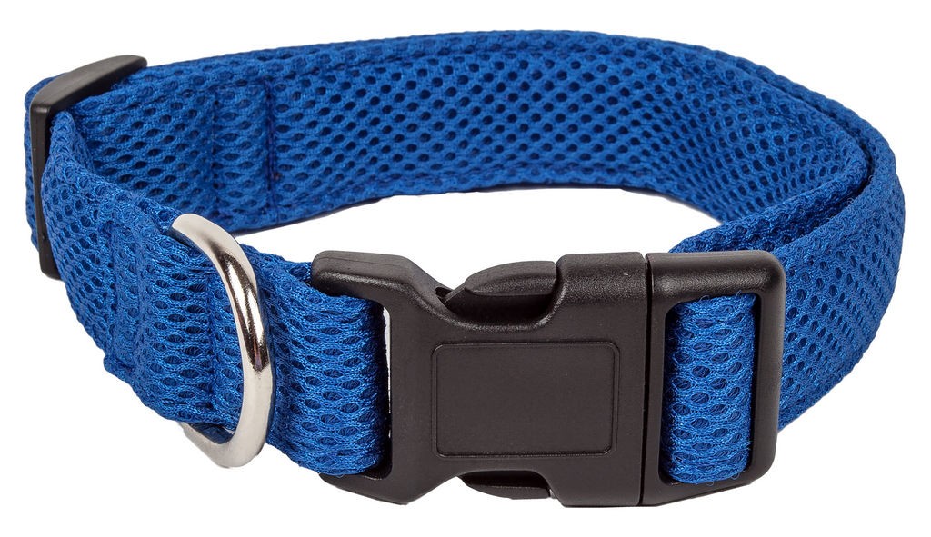 Pet Life 'Aero Mesh' 360 Degree Dual Sided Comfortable And Breathable Adjustable Mesh Dog Collar in Blue (Small) - Pet Life CL14BLSM - Intensery