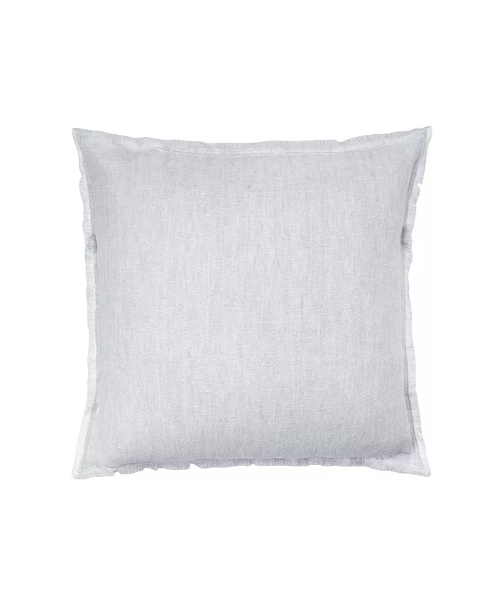Anaya Home Light Grey Crossdye So Soft Linen Down Throw Pillow - Intensery