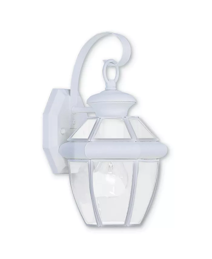 Livex Monterey 1-Light Outdoor White Wall Lantern - Intensery