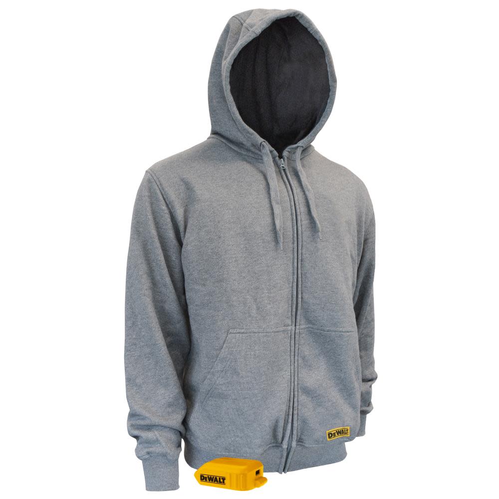 DEWALT Heavy Duty Hoodie French Terry Heather Gray (Bare Tool) 3XL DCHJ080B-3X from DEWALT - Intensery