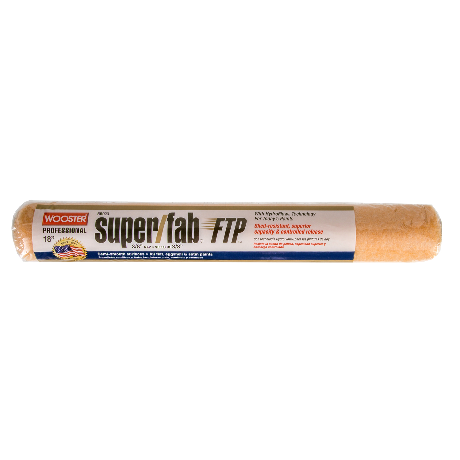 Wooster Super/Fab FTP Synthetic Blend 18 in. W X 3/8 in. Regular Paint Roller Cover 1 pk - Intensery