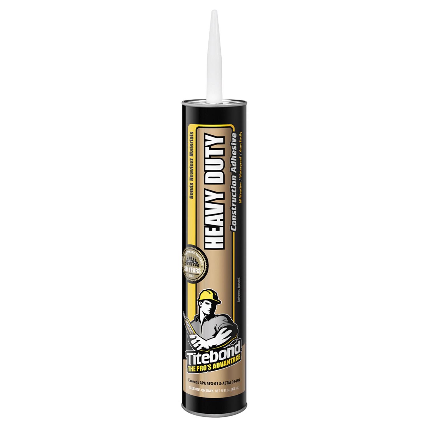 Titebond Solvent-Based Synthetic Elastomeric Polymer Construction Adhesive 28 oz - Intensery
