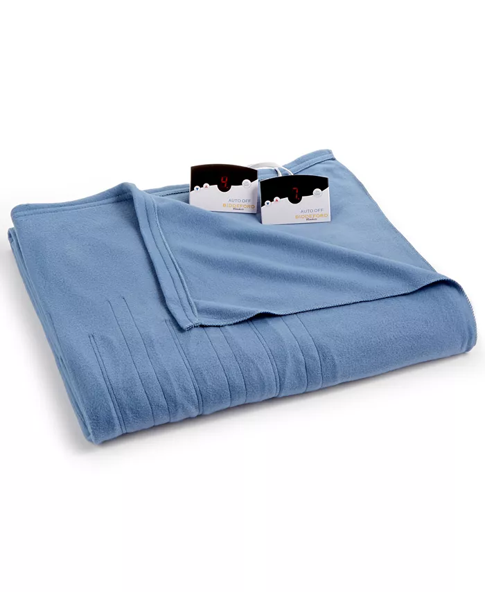 Biddeford Comfort Knit Fleece Electric Twin Blanket， Created For Macy's - Intensery