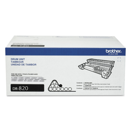 Brother DR820 Drum Unit， 50，000 Page-Yield， Black - Intensery